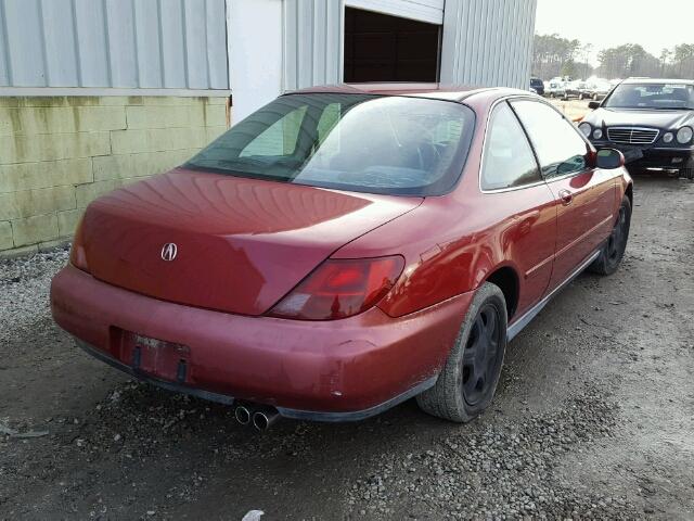 19UYA1243VL011782 - 1997 ACURA 2.2CL RED photo 4