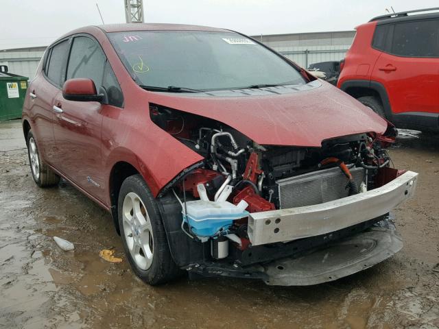 1N4AZ0CP2DC408206 - 2013 NISSAN LEAF S MAROON photo 1