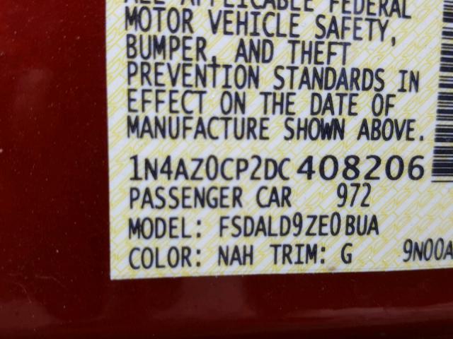 1N4AZ0CP2DC408206 - 2013 NISSAN LEAF S MAROON photo 10