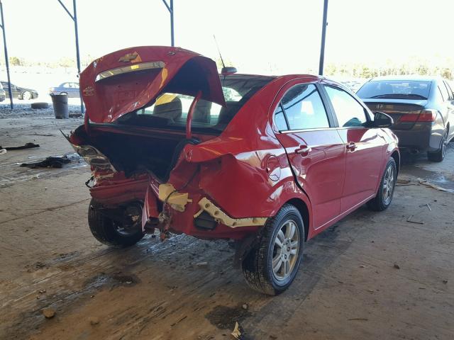 1G1JC5SH9F4168239 - 2015 CHEVROLET SONIC LT RED photo 4