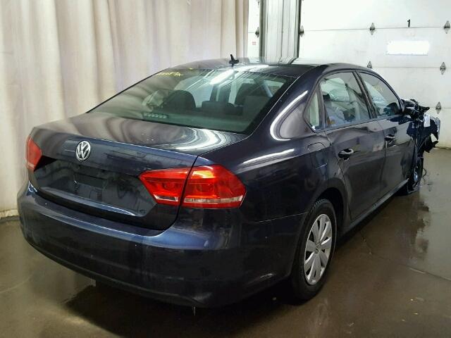 1VWAP7A30DC062694 - 2013 VOLKSWAGEN PASSAT S BLUE photo 4