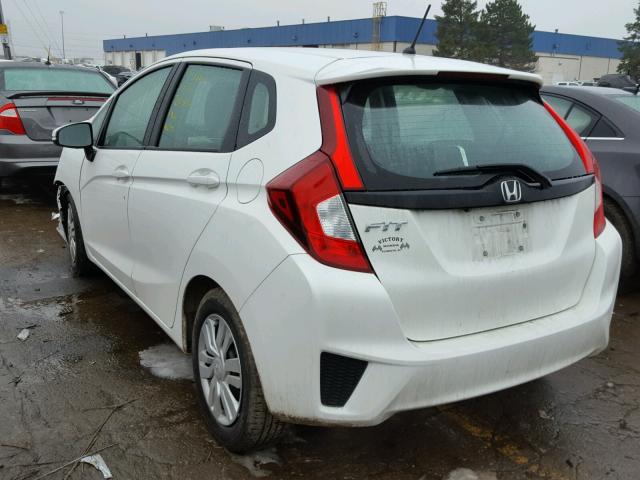 3HGGK5H52FM785313 - 2015 HONDA FIT LX WHITE photo 3