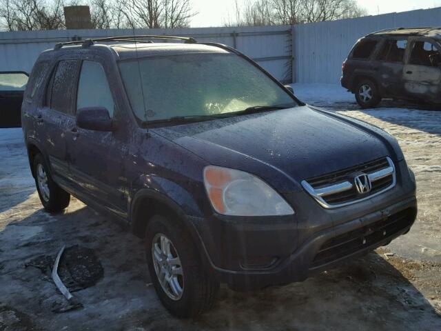 JHLRD788X2C077218 - 2002 HONDA CR-V EX BLUE photo 1