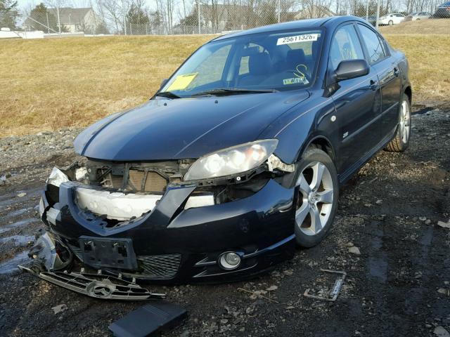 JM1BK323351269056 - 2005 MAZDA 3 S BLACK photo 2