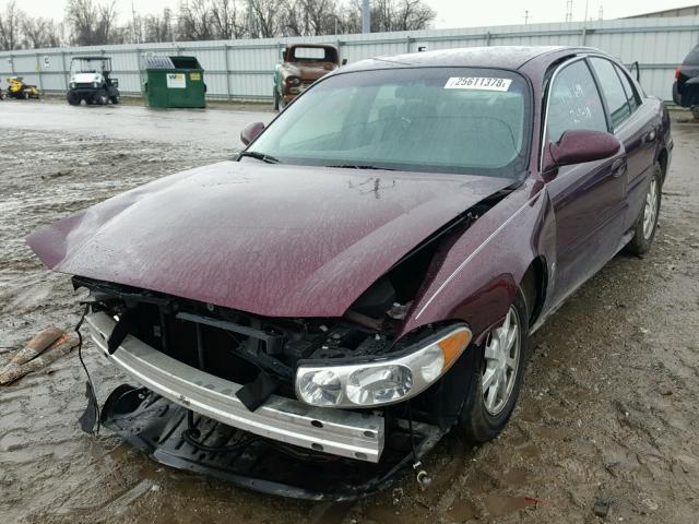 1G4HP52K844174788 - 2004 BUICK LESABRE CU BURGUNDY photo 2