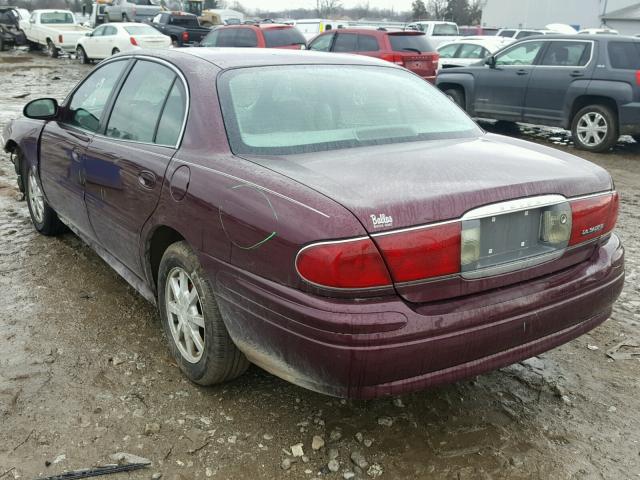 1G4HP52K844174788 - 2004 BUICK LESABRE CU BURGUNDY photo 3