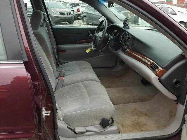 1G4HP52K844174788 - 2004 BUICK LESABRE CU BURGUNDY photo 5