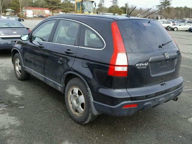 JHLRE38398C000889 - 2008 HONDA CR-V LX BLACK photo 3