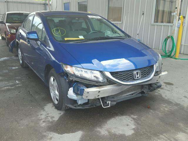 19XFB2F53DE266712 - 2013 HONDA CIVIC LX BLUE photo 1