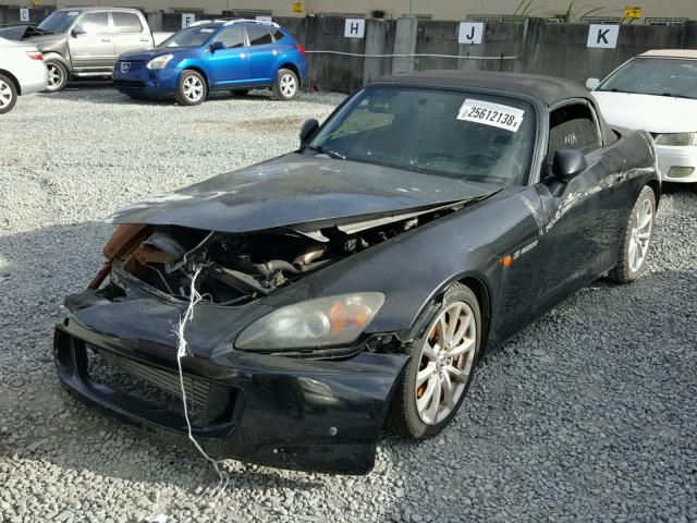 JHMAP21427S004089 - 2007 HONDA S2000 BLACK photo 2