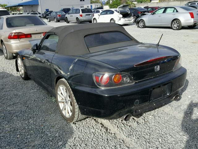 JHMAP21427S004089 - 2007 HONDA S2000 BLACK photo 3