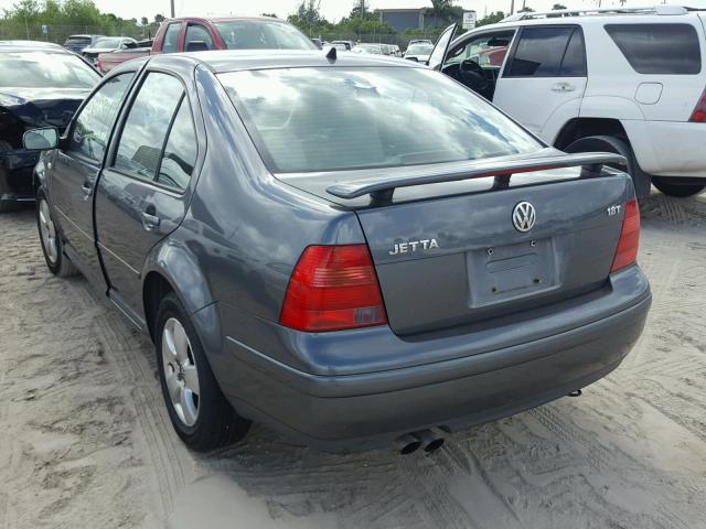 3VWSE69M03M149204 - 2003 VOLKSWAGEN JETTA GLS GRAY photo 3