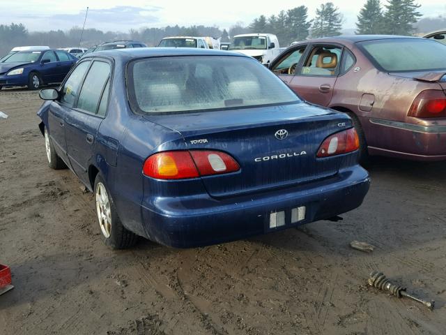 1NXBR12E52Z569897 - 2002 TOYOTA COROLLA CE BLUE photo 3