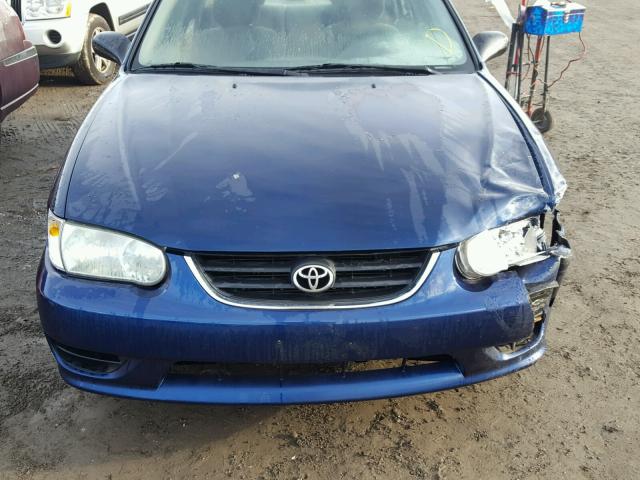 1NXBR12E52Z569897 - 2002 TOYOTA COROLLA CE BLUE photo 7