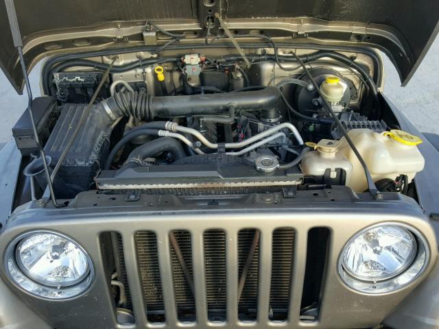 1J4FA69S14P740968 - 2004 JEEP WRANGLER / BROWN photo 7