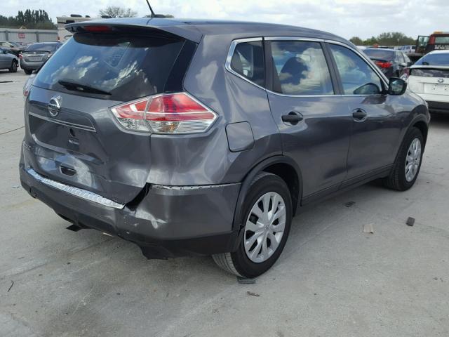 KNMAT2MT9GP601999 - 2016 NISSAN ROGUE S GRAY photo 4