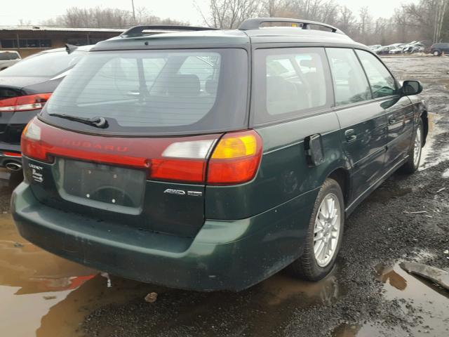 4S3BH635937305696 - 2003 SUBARU LEGACY L GREEN photo 4