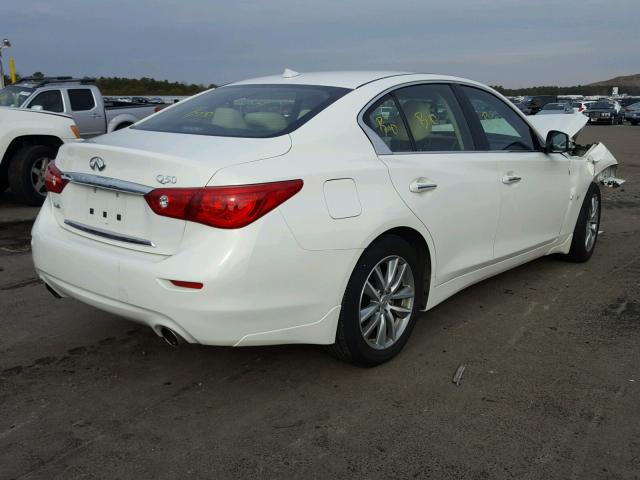 JN1BV7ARXFM420112 - 2015 INFINITI Q50 BASE WHITE photo 4