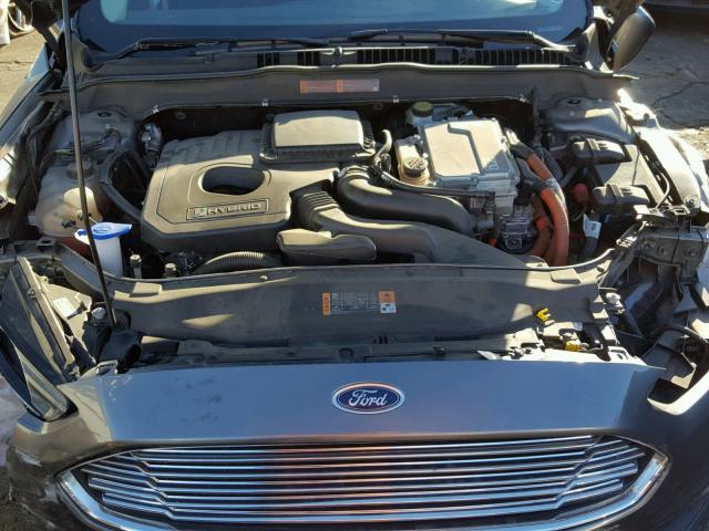 3FA6P0LU1ER356569 - 2014 FORD FUSION SE GRAY photo 7