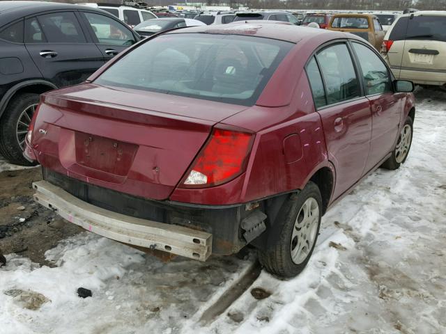 1G8AZ52F14Z219652 - 2004 SATURN ION LEVEL MAROON photo 4