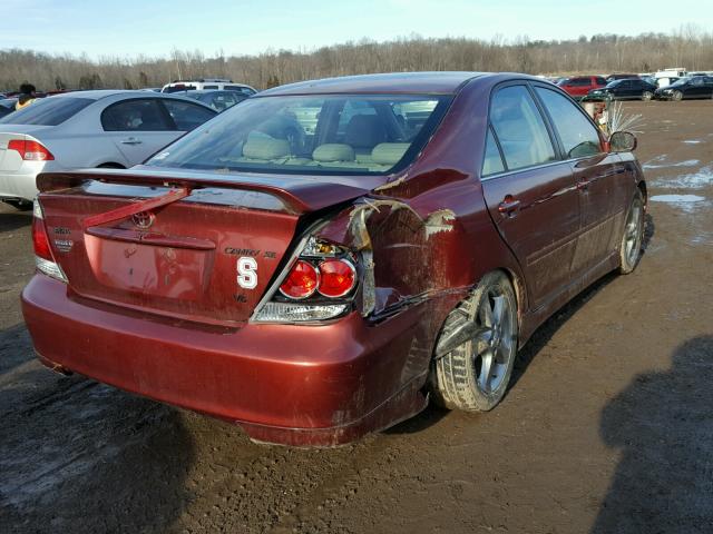 4T1BA30K85U509032 - 2005 TOYOTA CAMRY SE MAROON photo 4