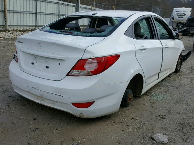 KMHCT4AE4HU289163 - 2017 HYUNDAI ACCENT SE WHITE photo 4