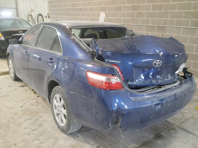 4T4BE46KX9R081574 - 2009 TOYOTA CAMRY BASE BLUE photo 3