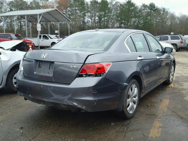 1HGCP36868A074490 - 2008 HONDA ACCORD EXL GRAY photo 4