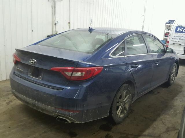 5NPE24AF2GH277921 - 2016 HYUNDAI SONATA SE BLUE photo 4