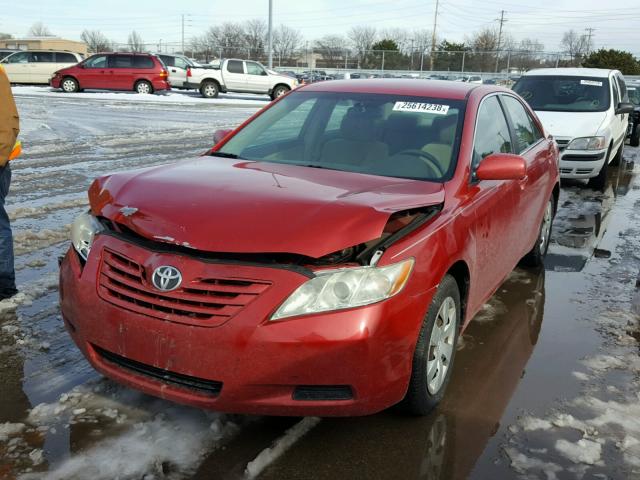 4T1BE46K08U259646 - 2008 TOYOTA CAMRY CE RED photo 2