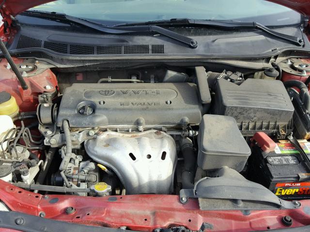 4T1BE46K08U259646 - 2008 TOYOTA CAMRY CE RED photo 7