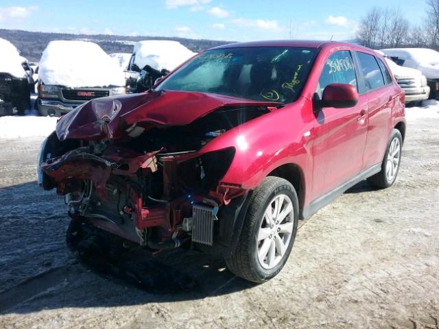 4A4AR3AU7FE052615 - 2015 MITSUBISHI OUTLANDER MAROON photo 2