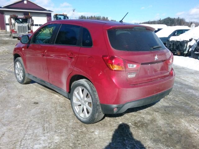 4A4AR3AU7FE052615 - 2015 MITSUBISHI OUTLANDER MAROON photo 3