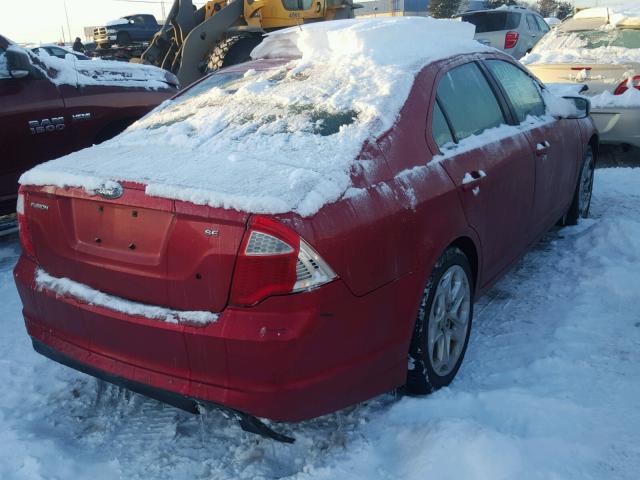 3FAHP0HA9AR317228 - 2010 FORD FUSION SE BURGUNDY photo 4