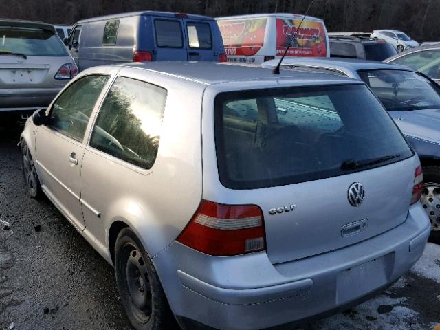 9BWBL61J944005387 - 2004 VOLKSWAGEN GOLF GL SILVER photo 3