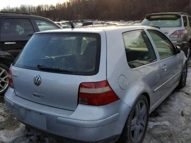 9BWBL61J944005387 - 2004 VOLKSWAGEN GOLF GL SILVER photo 4