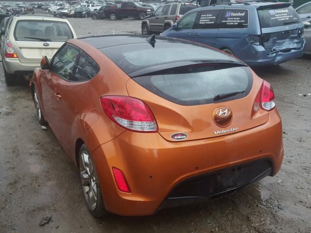 KMHTC6AD9FU221165 - 2015 HYUNDAI VELOSTER B ORANGE photo 3