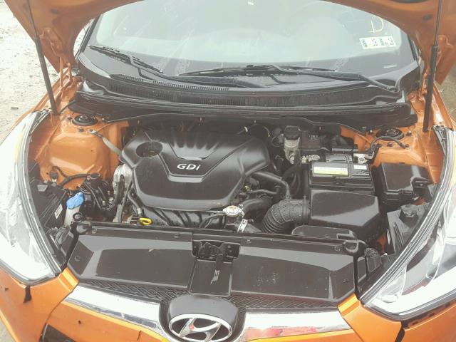 KMHTC6AD9FU221165 - 2015 HYUNDAI VELOSTER B ORANGE photo 7