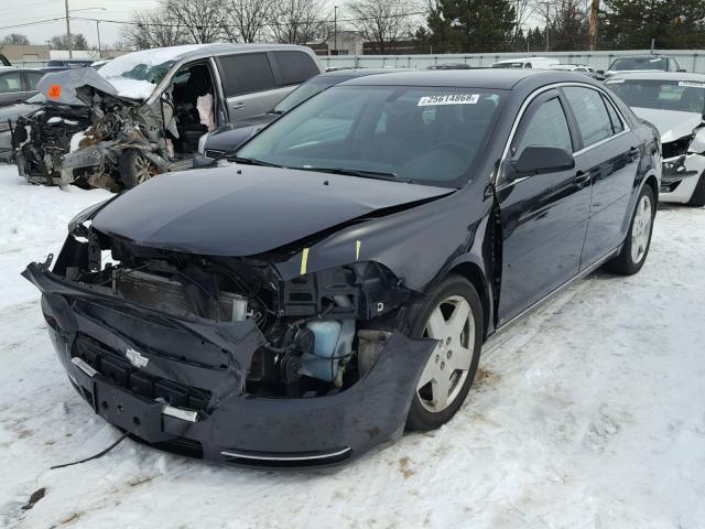 1G1ZJ57709F257344 - 2009 CHEVROLET MALIBU 2LT BLACK photo 2