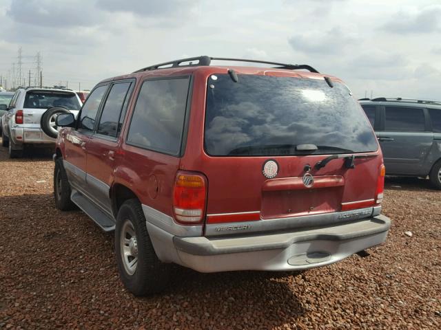 4M2ZU55P6XUJ26746 - 1999 MERCURY MOUNTAINEE RED photo 3