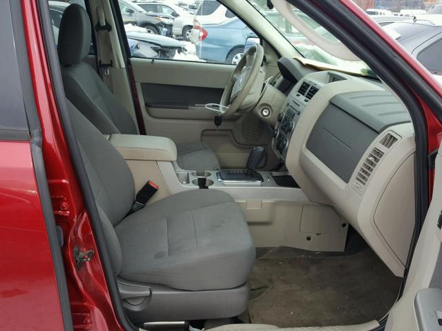 1FMCU03G59KB09948 - 2009 FORD ESCAPE XLT RED photo 5