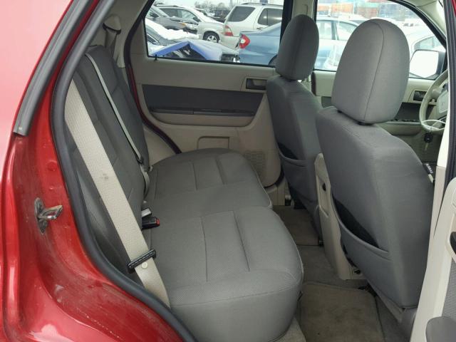1FMCU03G59KB09948 - 2009 FORD ESCAPE XLT RED photo 6