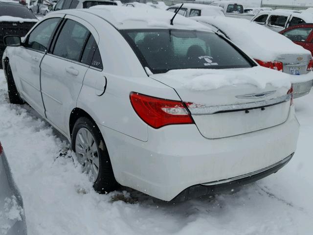 1C3CCBAB8CN273201 - 2012 CHRYSLER 200 LX WHITE photo 3