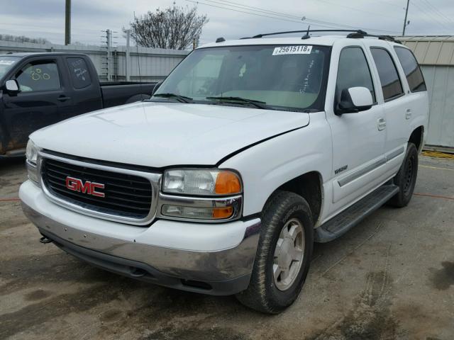 1GKEK13T65R151816 - 2005 GMC YUKON WHITE photo 2