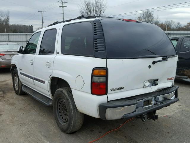 1GKEK13T65R151816 - 2005 GMC YUKON WHITE photo 3