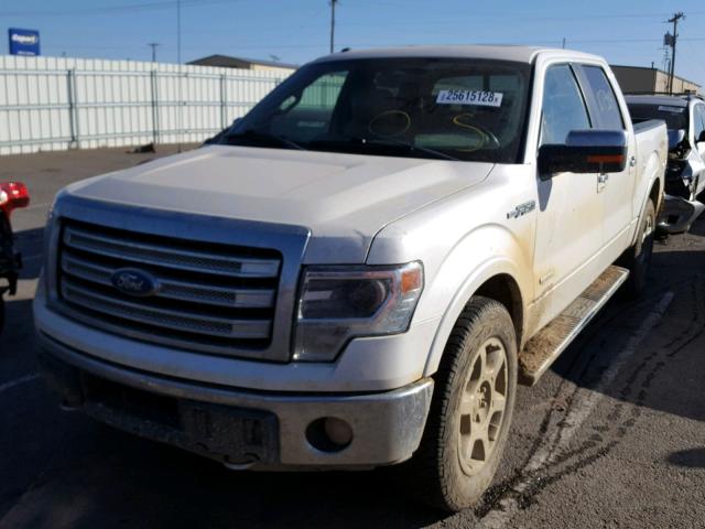 1FTFW1ET7EKE89560 - 2014 FORD F150 SUPER WHITE photo 2