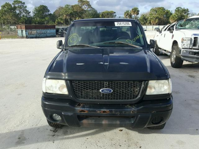 1FTYR10U93PA49887 - 2003 FORD RANGER BLACK photo 9