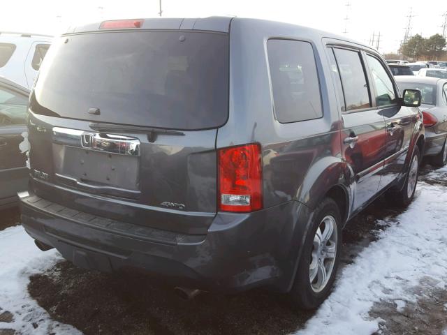 5FNYF4H50DB009751 - 2013 HONDA PILOT EXL GRAY photo 4