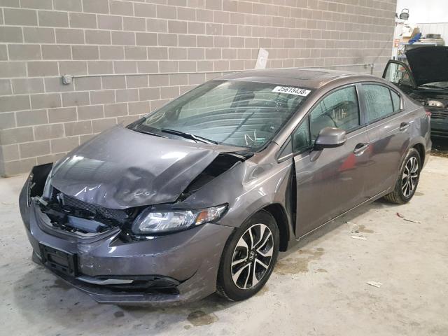 19XFB2F89DE058487 - 2013 HONDA CIVIC EX GRAY photo 2