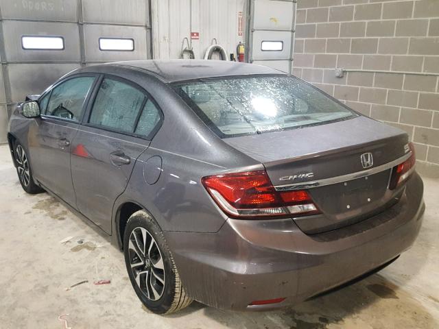 19XFB2F89DE058487 - 2013 HONDA CIVIC EX GRAY photo 3